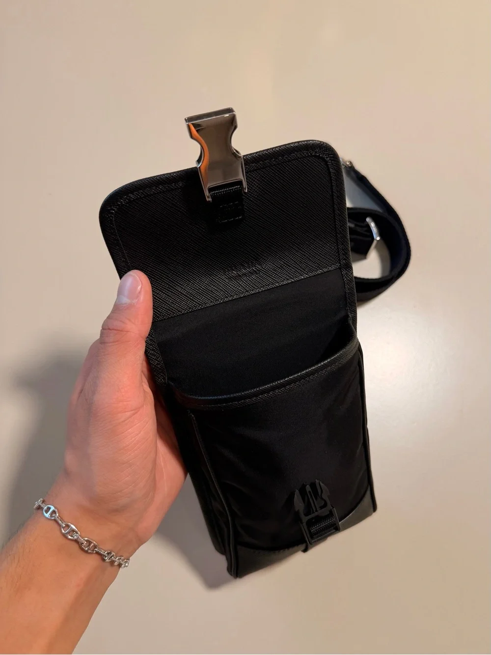 Prada Black Nylon Belt/Crossbody Pouch - Picture 3 of 6
